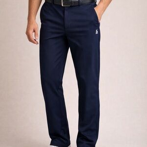 PGATOUR Mens Navy Blue Golf Pants Flat Front Stretch Performance 34x30